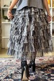 Ramone Marble Mesh Midaxi Skirt Black